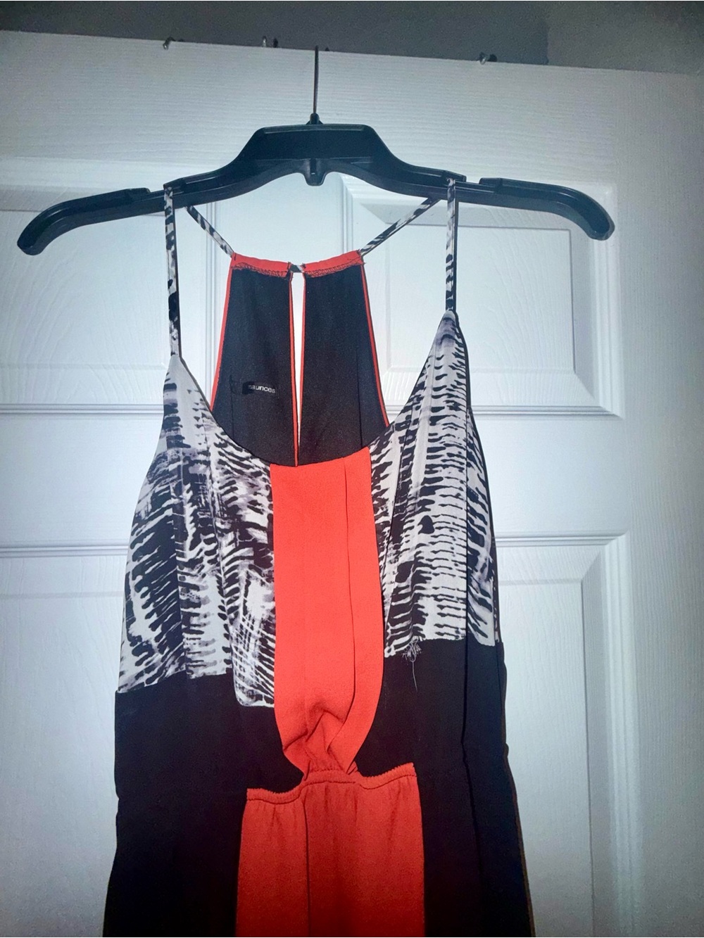 Maurices Black Red White Maxi Dress Medium | Boho Long Dress | Women’s